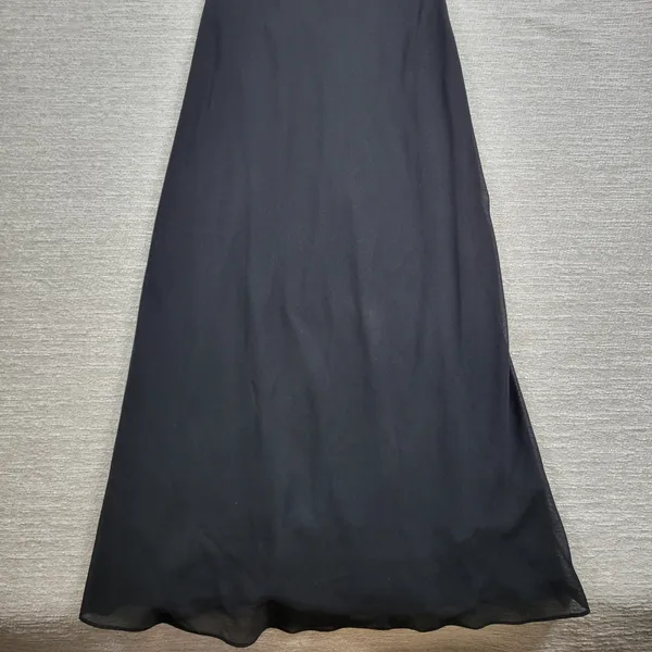 VTG Bora Prom Dress XL Black Bling Accent Sheer Layer Fairy Goth Evening Gown - Image 15