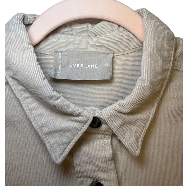 Everlane The Corduroy Oversized Shirt Tan‎ Khaki Button Down XS F-BTDN-CRD-OV-ES - Image 2