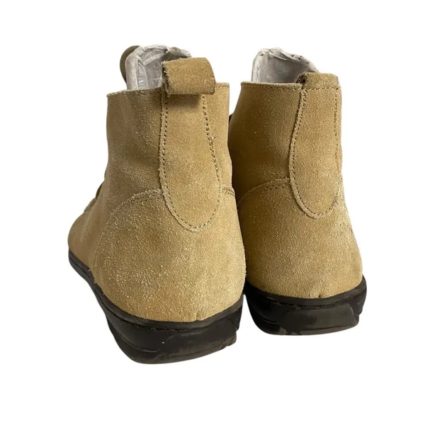 Lands End Womens‎ 9.5 B Camel Brown Suede Lace Up Moc Toe Chukka Ankle Boots - Image 8