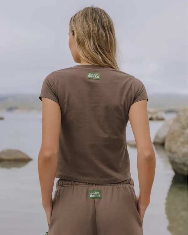 Daily Drills Everyday Tee Mocha XS/S NWT - Image 2