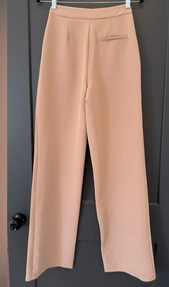 Nasty Gal High Waisted Tailored Wide Leg Dress Pants - Image 2