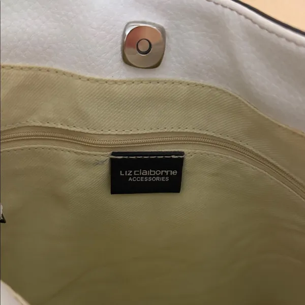 White Leather Shoulder Bag - Classic Women's Tote - Image 3