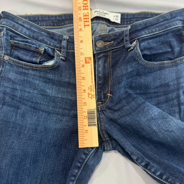 Abercrombie & Fitch The A&F Boot Dark Wash Jeans 10R W30‎ L33 Bootcut Flare - Image 6