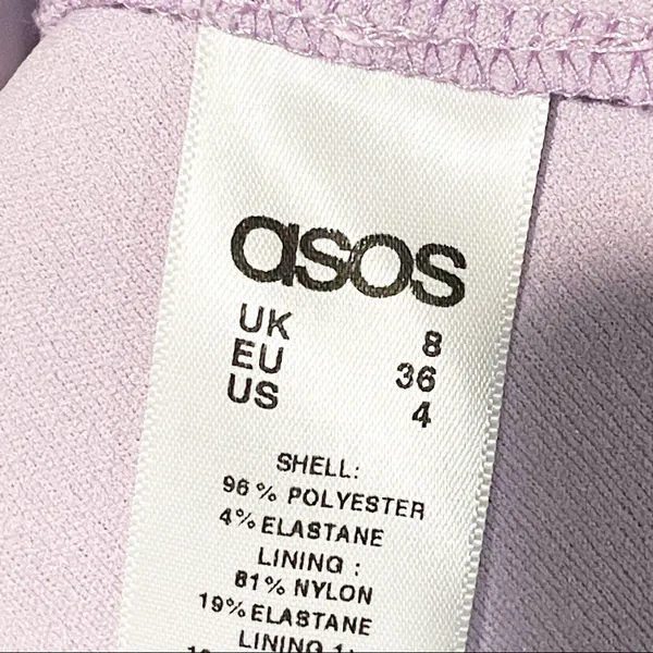 ASOS‎ Size 4 Light Purple Ruffle Trim Sleeveless Tank Mini Dress NEW - Image 5
