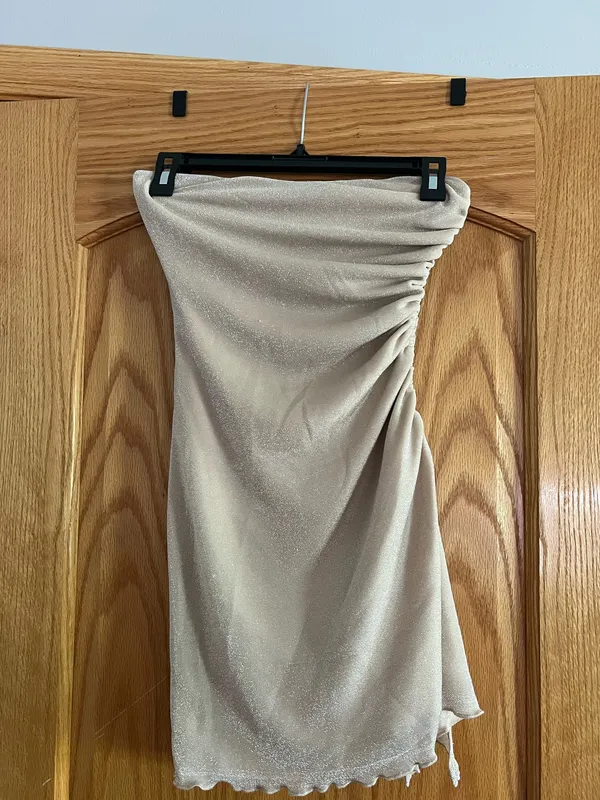Princess Polly Donelli Mini Dress Champagne - Image 2