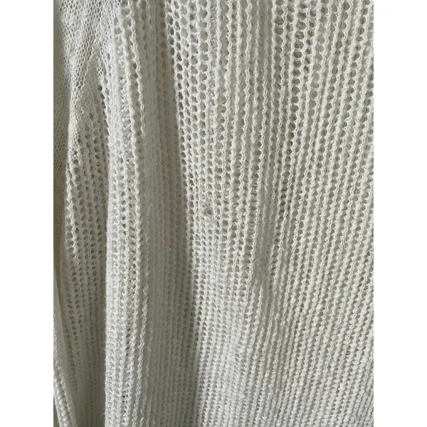 Soft Surroundings Linen Blend Lightweight Sweater White Purple Size XL - Image 7