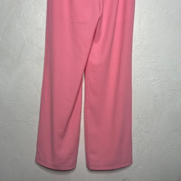 New Tea & Cup Women Hot Pink High Wasted Pleated Flare Dress Pants M - Image 8