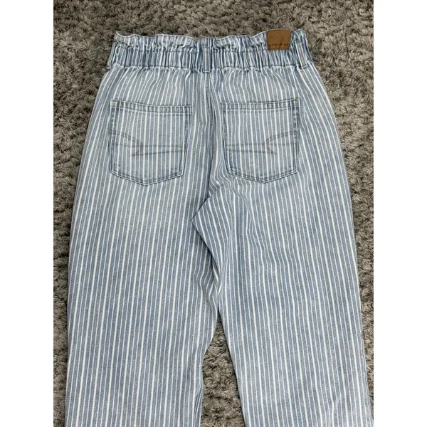 American Eagle Outfitters Women’s Mom Jeans Blue Indigo Stripe Size 10 Long - Image 7