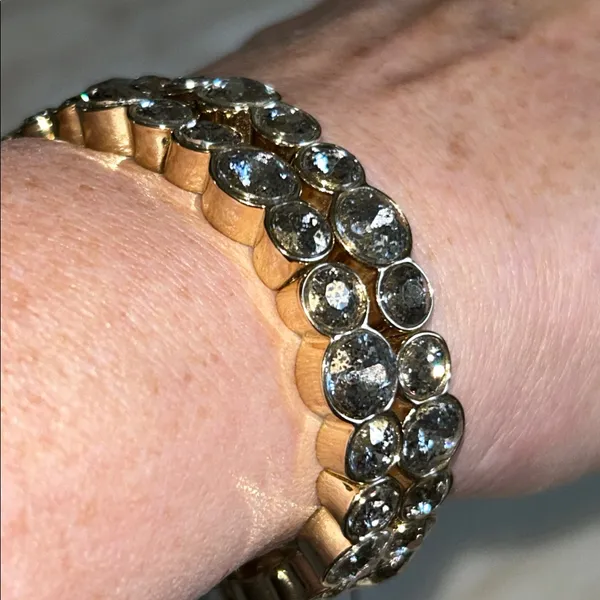 Chico’s Gold-tone Coco Pave Minimalist Stretch Sparkle Bracelet‎ - Image 5