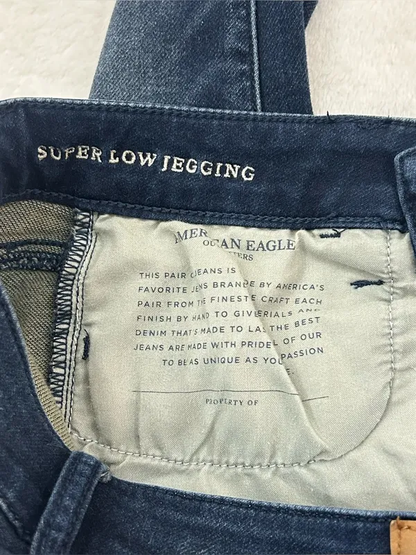 American Eagle Super Stretch X Low-Rise Dark Blue Jegging Jeans Women’s 27x30 - Image 10