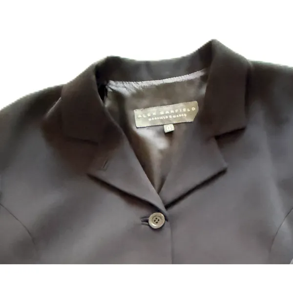 Garfield Marks Blazer Womens Size 6 Black Lined 4 Button Front Collar USA Made - Image 5