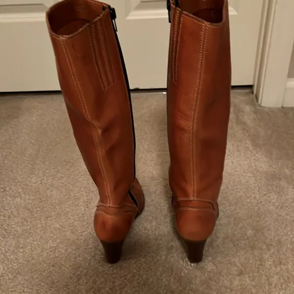 Genuine leather vintage knee-high boots size 8 - Image 4