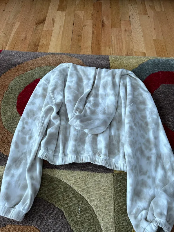 Abercrombie Collection Tie Dye Hoodie Sweatshirt Cropped Small - Image 4
