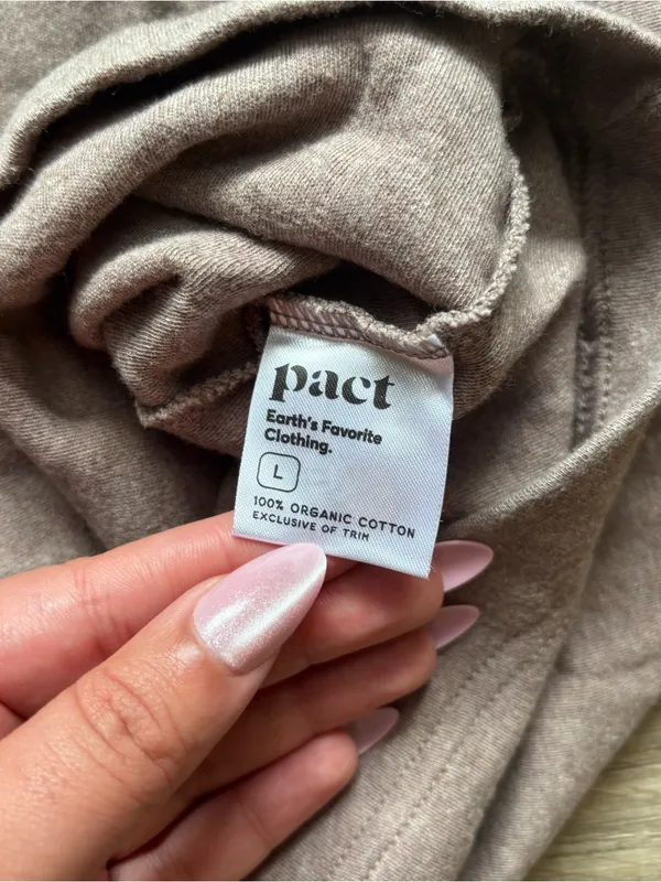 Pact Women's Brown 100% Organic Cotton Muscle Tank Casual Fall Summer Sz L Top - Image 4