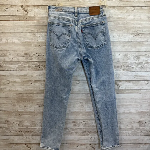 Levi's Premium Womens 25x27 Wedgie Jeans‎ High Rise Button Fly Light Wash Ankle - Image 4