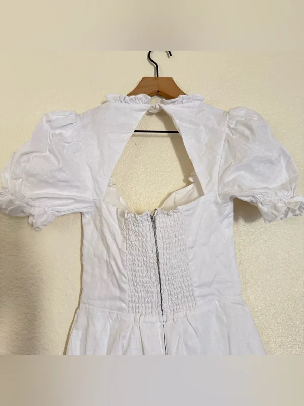 NWOT reformation Easton puff-sleeves mini dress - Image 15