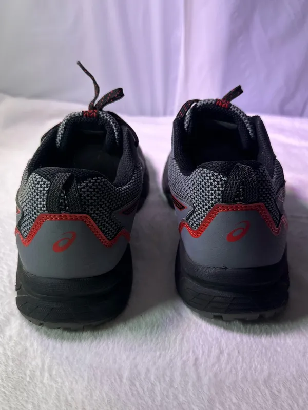 ASICS Gray and Red Men's Running Sneakers - Image 7