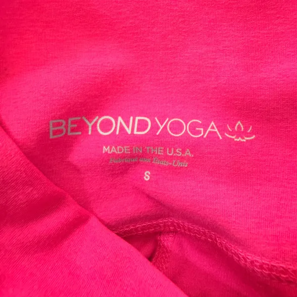 Beyond Yoga Spacedyed Womens High Waisted Midi Leggings Neon Electric Pink Small - Image 5