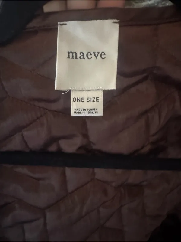 Maeve Cream Quilted Jacket with Brown Splatter - Image 8