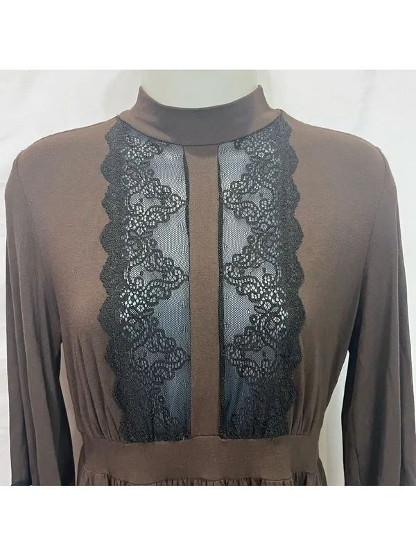 Anthropologie Only Hearts Helena Stuart Lace Midi Dress Sz M Cottage-core - Image 5