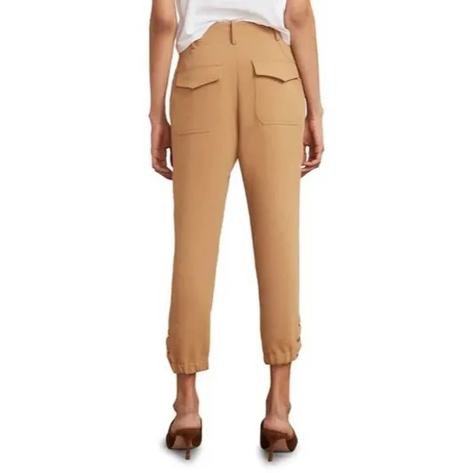 VERONICA BEARD Pants Brown Manisha Utilitarian Joggers Safari Trouser Size 6 - Image 5