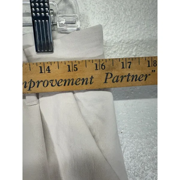 Abercrombie & Fitch Wide Leg Long Trouser Casual Pants Sz 14 High Rise Cream - Image 11