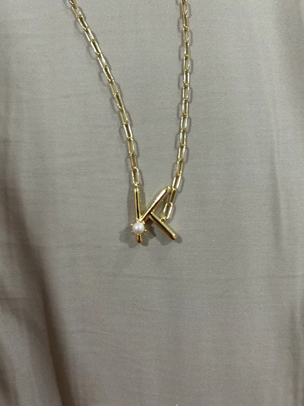 Paperclip Kendra Scott initial necklace  - Image 2
