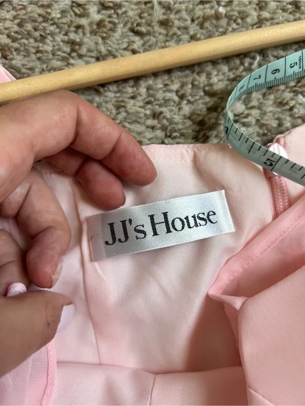 NWT JJs House Josseline Petal Pink Tiered Ruffle Chiffon Dress Bridesmaid Formal - Image 4