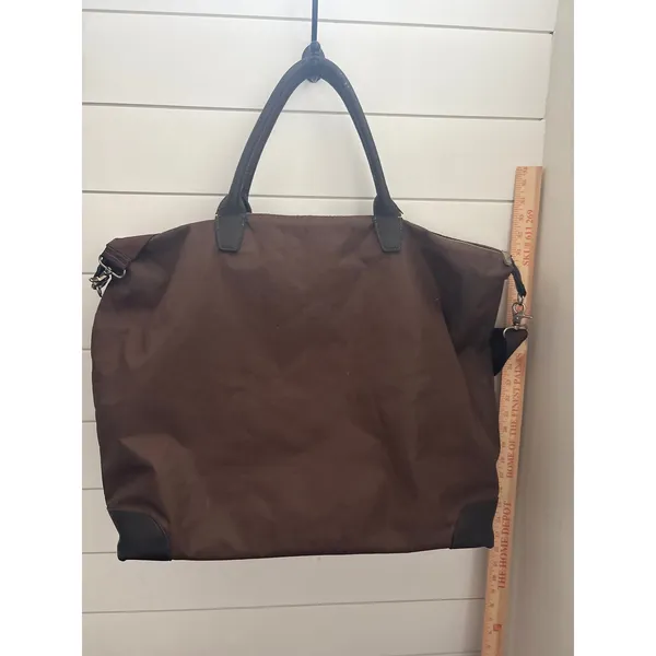 Moroccanoil Large Brown Nylon Weekender Tote Bag Travel Gym Carryall - Image 4