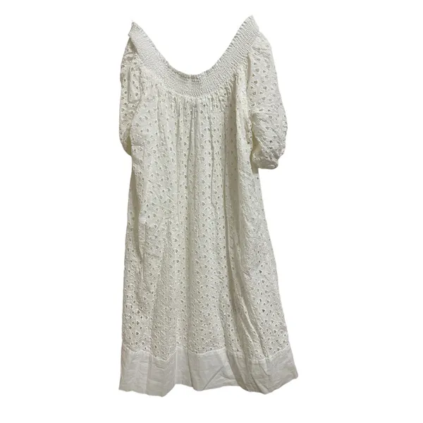 Max & Cleo Isabella Eyelet white mini Dress size‎ Medium - Image 7