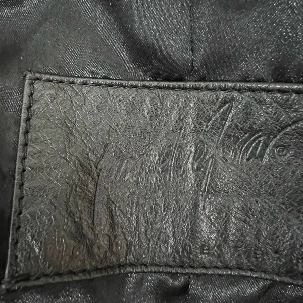 Jacqueline Ferrar Vintage 90s Black Leather Trench Coat Oversized Minimalist Long Coat - Size M - Image 11