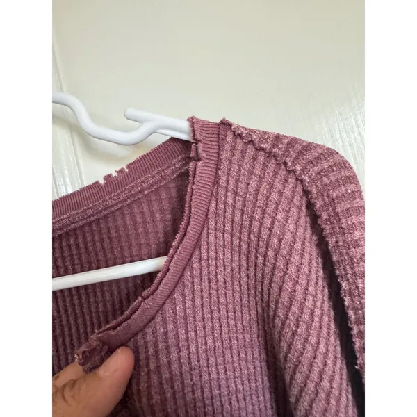 Free People purple‎ Buttercup oversized thermal size medium - Image 4
