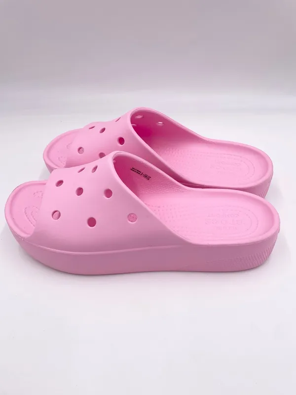 Crocs Classic Platform Slide Sandals Women's Size 9 Flamingo Pink Y2K Barbiecore - Image 6