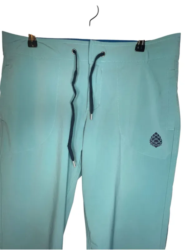 Stio Aqua Lightweight Outdoor Drawstring Hiking Pants With Logo Blue Size 6 - Image 3