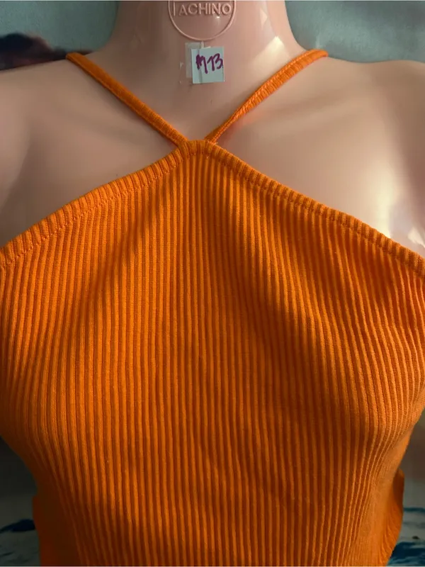 Wild Fable Women’s Ribbed Orange One Piece Swimsuit Bathing Suit NWT SM - Image 7