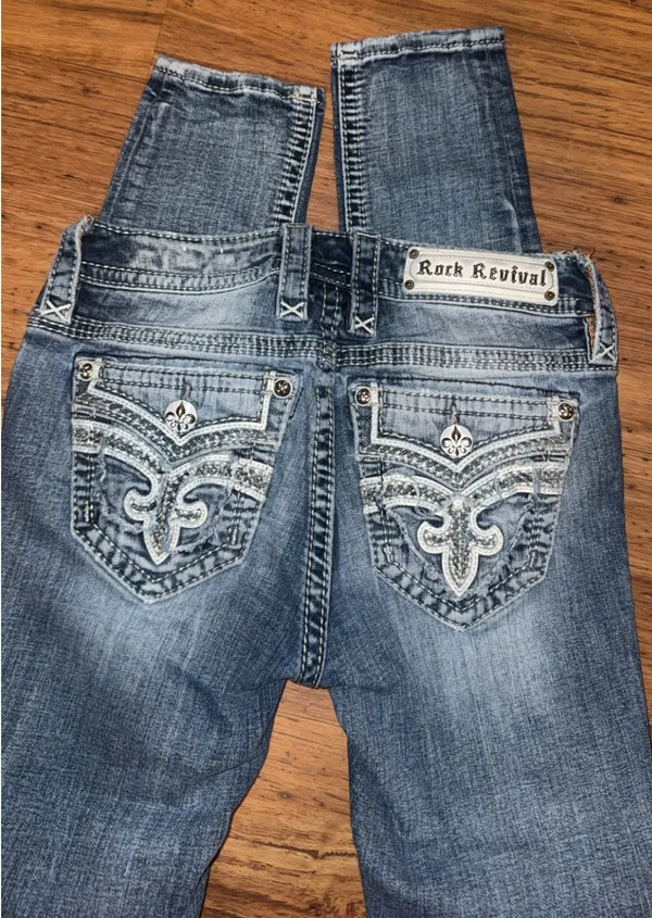Rock Revival Mid Rise Skinny Jeans - Image 4