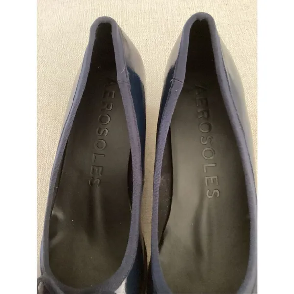 Aerosoles Tema ballet wedge pumps navy Blue, Size 10, NWT no box - Image 9