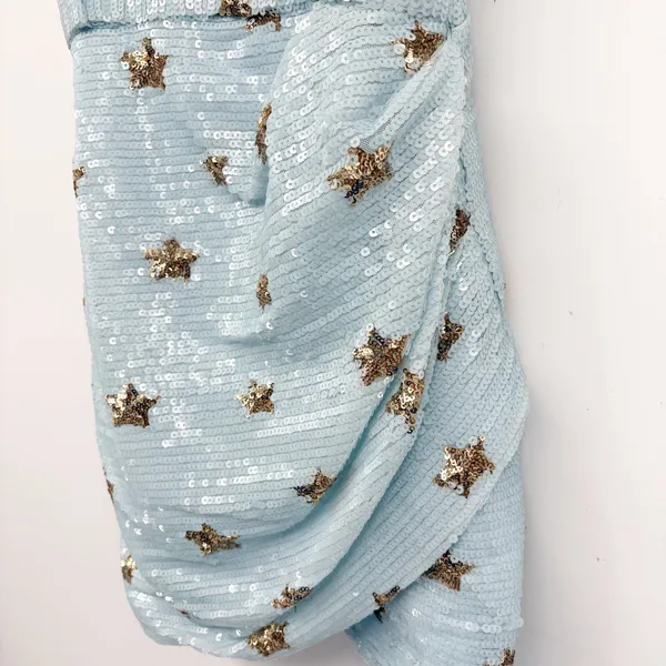 Superdown Revolve‎ Womens Dina Sequin Star Wrap Party Cocktail Mini Dress Size S - Image 5