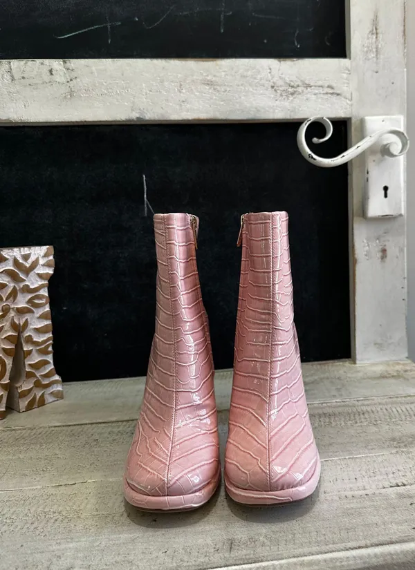 Pink Booties Size 5.5 - Image 6