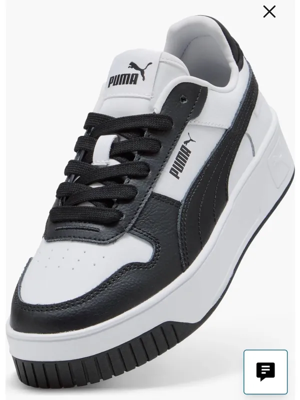 Puma Carina Street Platform Sneaker Black & White - Image 2