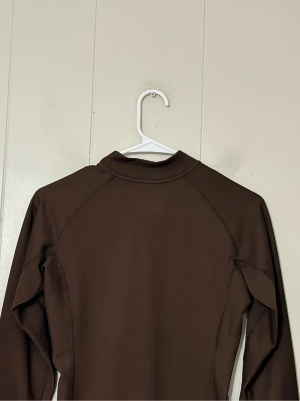 Patagonia Capilene Mock Neck Long Sleeve Base Layer Brown Women’s S - Image 9