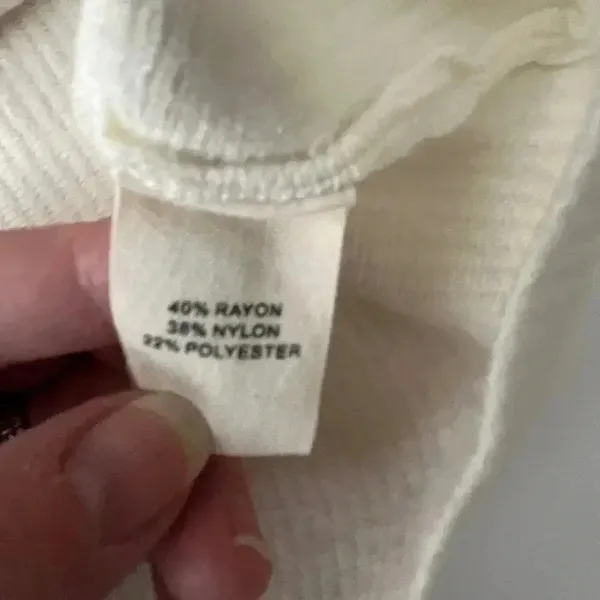 Marled Women‎ Large Sweater White Rayon Blend Fisherman Neutral Capsule Classic - Image 11