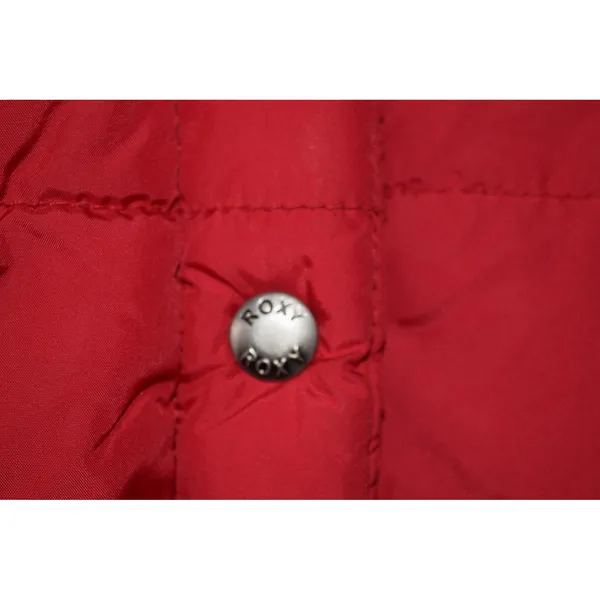 Roxy Reversible Puffer Vest Women Red Tan Excellent Western Corduroy Quilted - Image 6