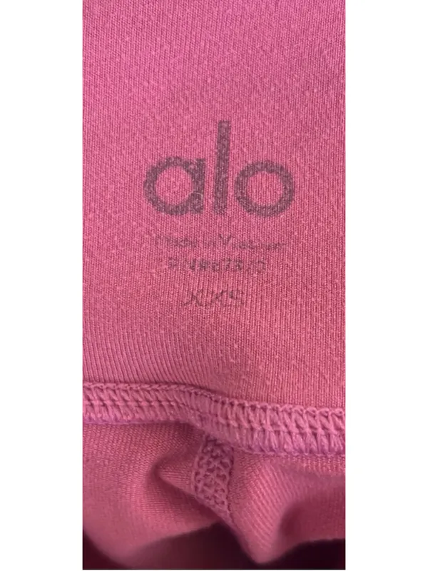 Alo Yoga Pink Mid Waist Airbrush Leggings XXS Lounge Gym Hike Run Athleisure - Image 5