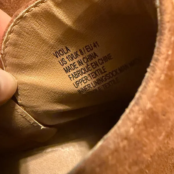 Brown Suede Ankle Boots Size 10 - Image 4
