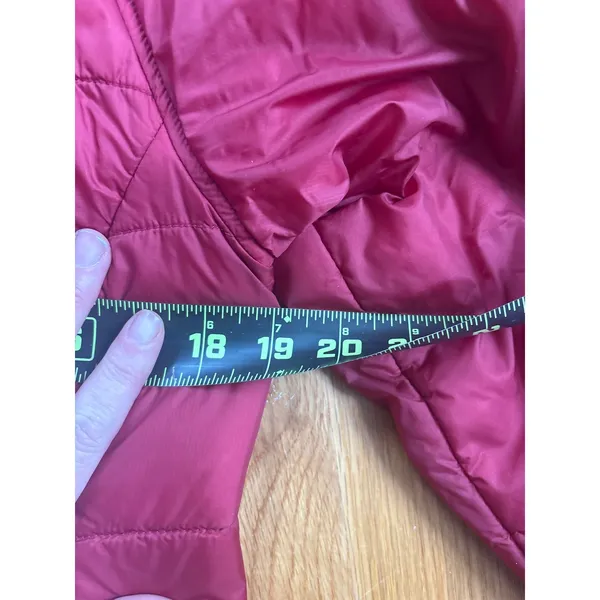 L.L.Bean Womens XS Red‎ Puffer Jacket Insulated Lightweight Quilted Full Zip - Image 5
