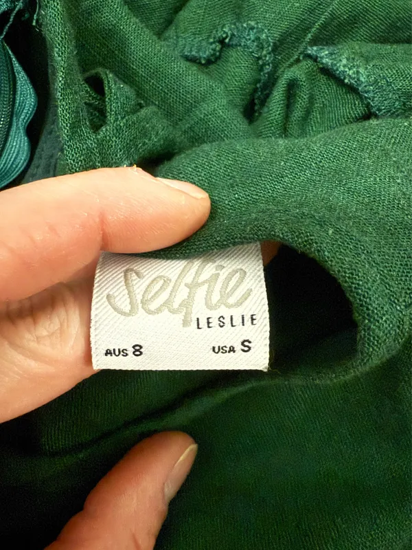 Selfie Leslie MEILANI A-LINE EMPIRE DRESS EMERALD FOREST GREEN - Image 11