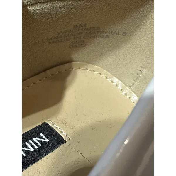 NINE WEST Loafer Chunky Heeled Chain Accent Off-White Shoes Women’s 9M Academia - Image 9