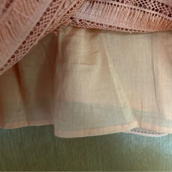 Anthropologie Let Me Be Fringed Tube Mini Dress in Orange Size Medium - Image 5
