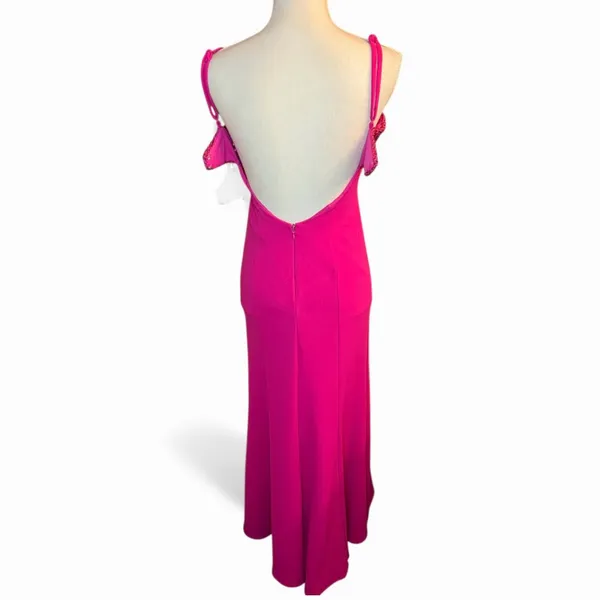 Morgan and Co One-Shoulder Sequin maxi Dress room formal homecoming Barbie - Image 5